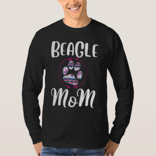 T-shirt Beagle Maman mignonne Empreinte de patte Arrow Chi