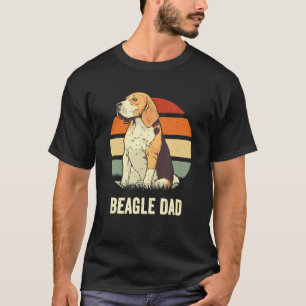 T-shirt Beagle père Retro Sunset déprimé Vintage