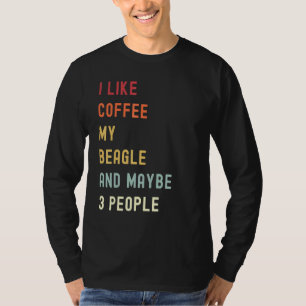 T-shirt Beagle Retro Chien Et Café