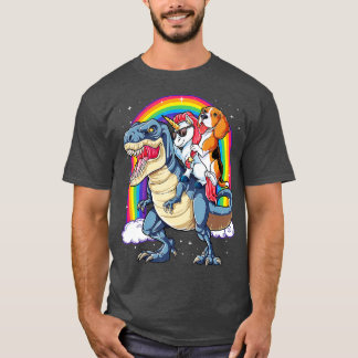 T-shirt Beagle Unicorn équitation Dinosaur T rex Filles En