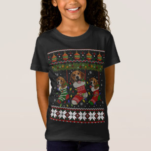 T-Shirt Beagle Vilain Noël Beagle Chien Chaussettes Mignon