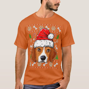 T-shirt Beagle Vilain Noël Noël Noël Noël Chapeau Noël Noë