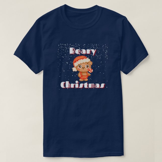 T-shirt Béaire mignonne Noël (Design devant)