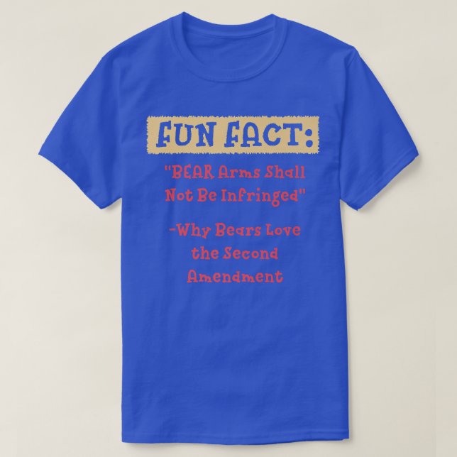 T-shirt BEAR Arms Shall Not Be Infringed Funny Animal Pun  (Design devant)