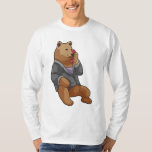 T-shirt Bear as Secretary with Phone
