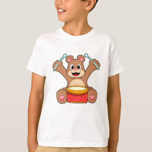 T-shirt Bear at Music with Drum