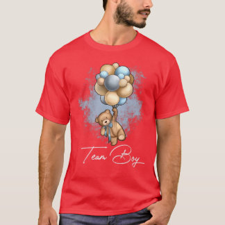 T-shirt Bear Balloons Team Boy Team Girl Baby Genre Revea