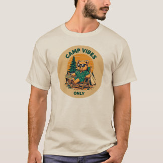T-shirt Bear Camp Vibes Only - Chillin' Bear with Sunglass