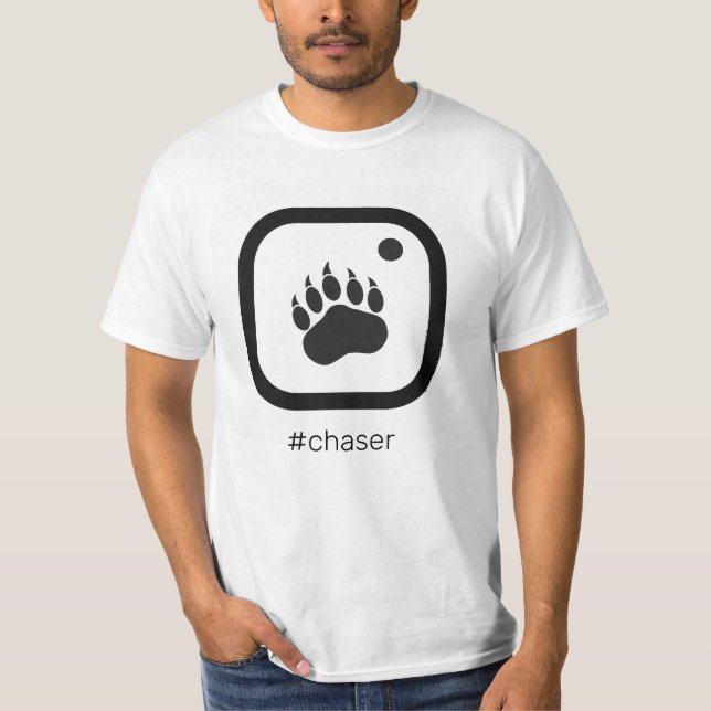 T-shirt Bear Chaser Bear Chaser Clean B&W (Devant)