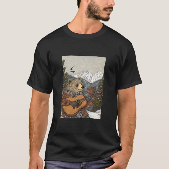 T-shirt Bear et sa guitare (Devant)