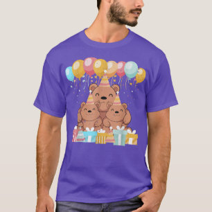 T-shirt Bear Family Anniversaire de enfant Party Cute Anim