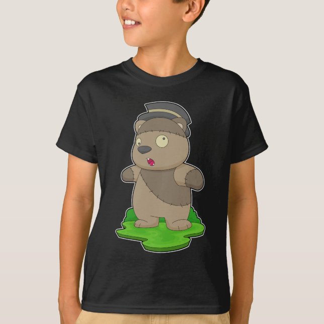 T-shirt Bear Halloween Zombie (Devant)