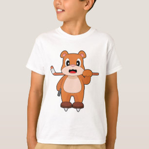 T-shirt Bear Hockey sur glace Bonnet de hockey sur glace