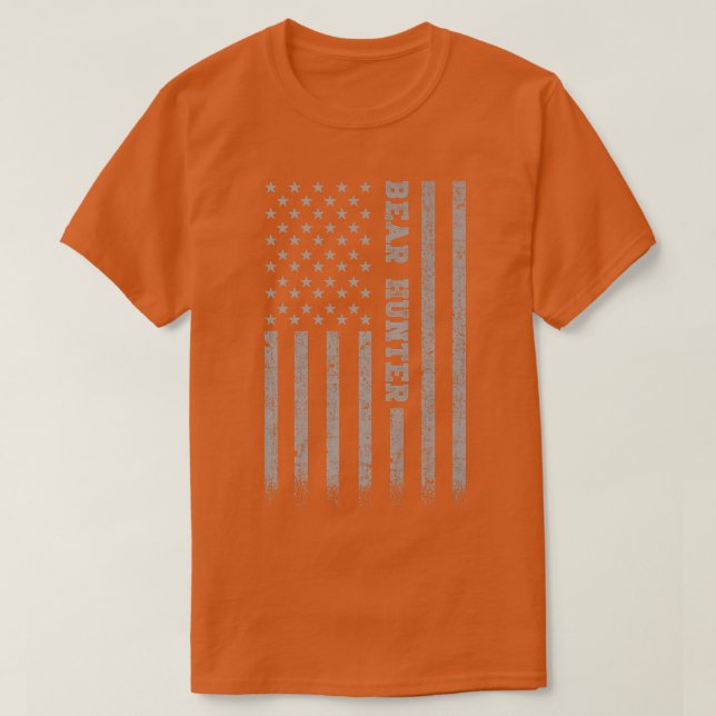 T-shirt Bear Hunter American Flag Premium 239  (Design devant)