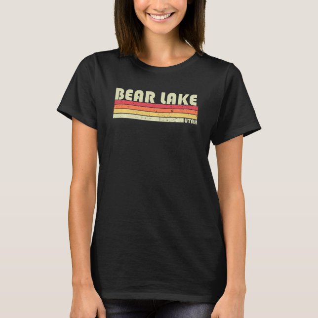 T-shirt Bear Lake Utah Funny Pêche Camping été (Devant)