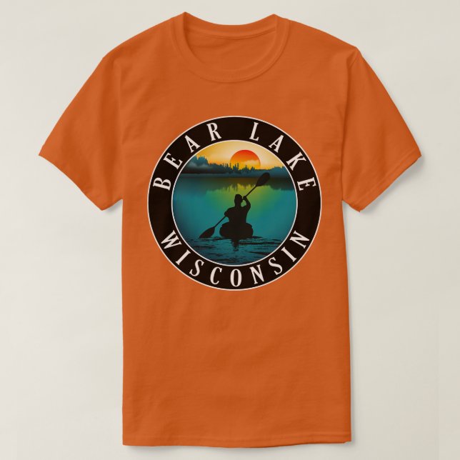 T-shirt Bear Lake Wisconsin Kayaking (Design devant)