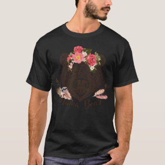 T-shirt Bear Mama Mountains Calling Design Baseball  Sleev
