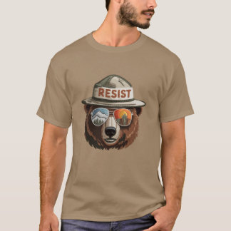 T-shirt Bear Resist Protect Our National Parks Save the en
