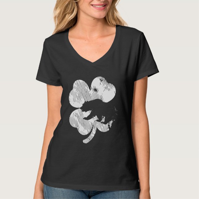 T-shirt Bear Shamrock St Patrick's Day Irish Clover Saint  (Devant)
