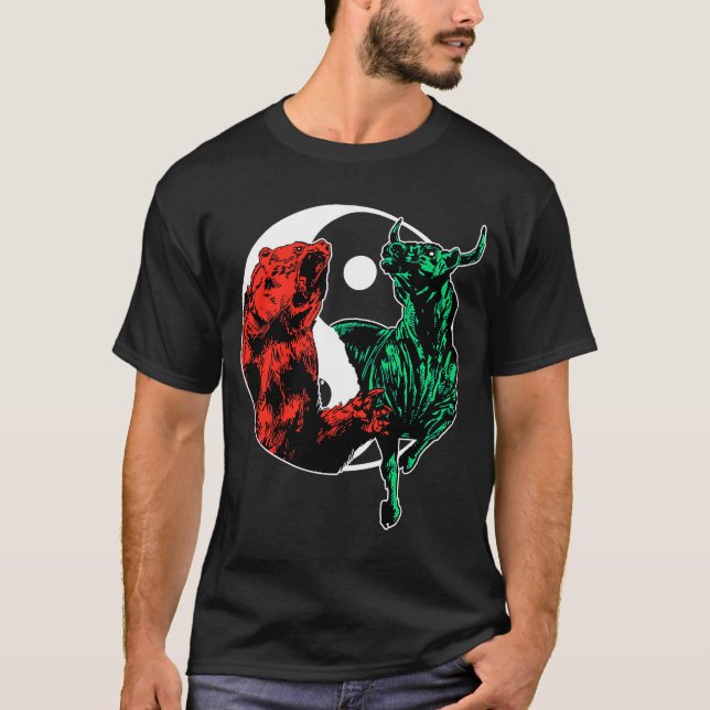 T-shirt Bear stock Yang Yang Stonks Balance (Devant)