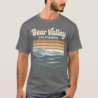 T-shirt Bear Valley California Vintage Ski Poster Mountain
