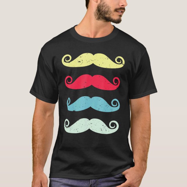 T-shirt Beard 90s Mustache (Devant)