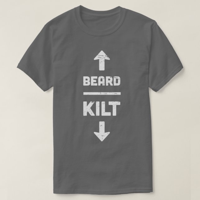 T-shirt Beard amp Kilt Scottish Design (Design devant)