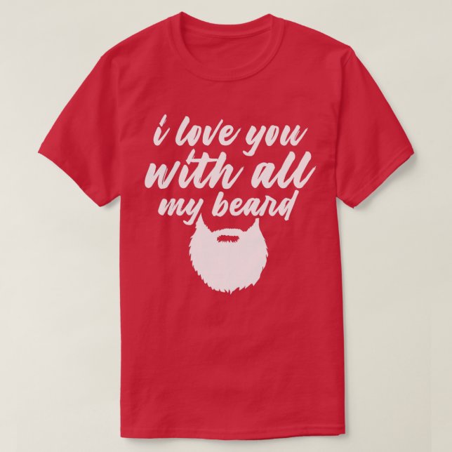 T-shirt Beard Beard Bearer Beard Cadeau (Design devant)