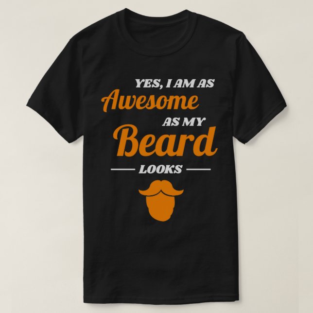 T-shirt Beard Full Mustache Hommes Cadeau 20 (Design devant)