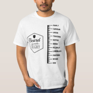 T-shirt Beard Growth Chart