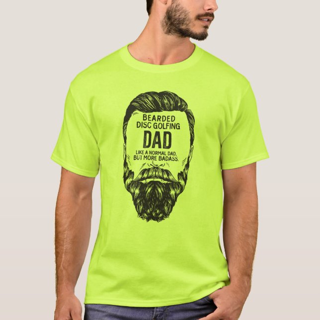 T-shirt Bearded Disk Golf Papa (Devant)