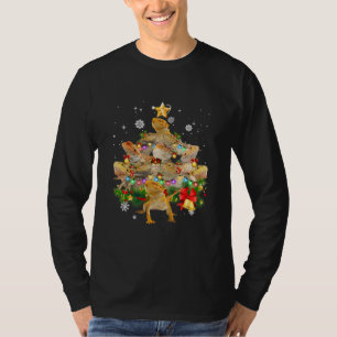 T-shirt Bearded Dragon Christmas Tree Lights Pajamas Xmas