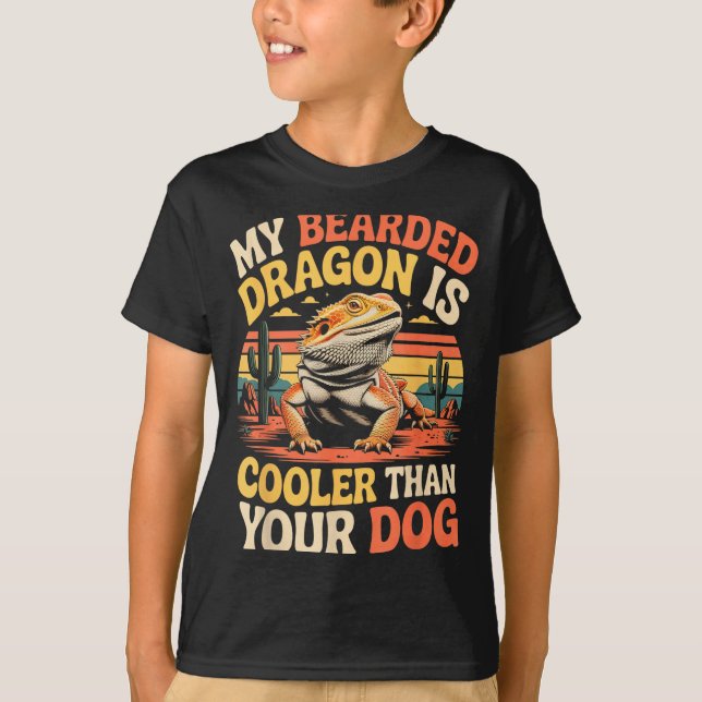 T-shirt Bearded Dragon Cooler Reptile Animal Beardie Beard (Devant)