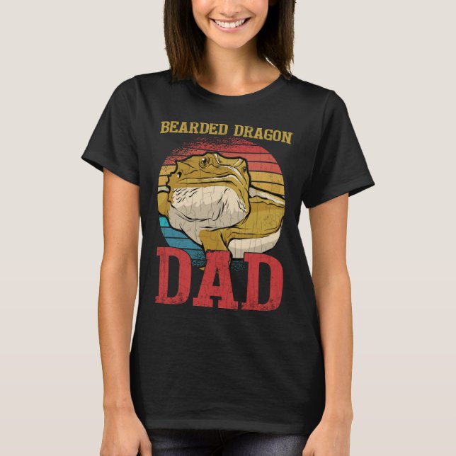 T-shirt Bearded Dragon Dad  Reptiles  Pet Reptile Graphic (Devant)
