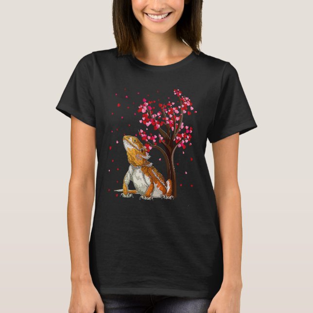 T-shirt Bearded Dragon  Heart Tree Bearded Dragon Valentin (Devant)