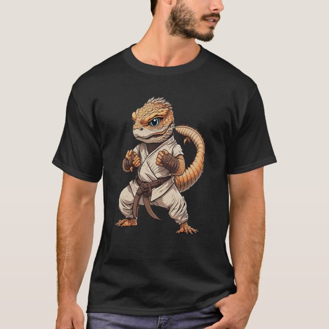 T-shirt Bearded Dragon Judo Kickboxing Wrestling Karate Ma (Devant)