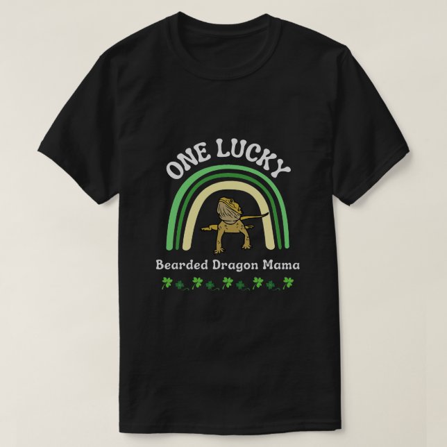 T-shirt Bearded Dragon Mom Reptile Lizard St Patrick's Day (Design devant)