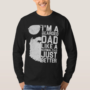 T-shirt Bearded Papa Funny Beard Humour Fête des pères ID