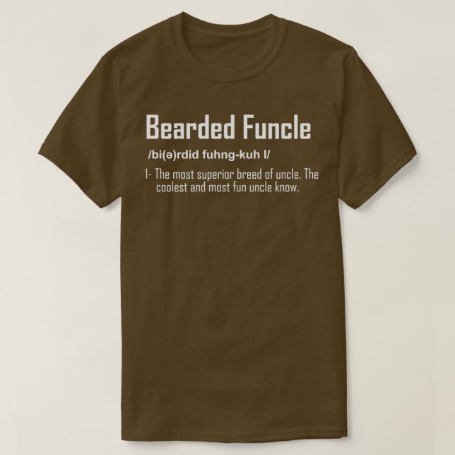 T-shirt Beared Funcle Funny Bearned Uncle Cadeaux Classiqu (Design devant)