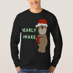 T-shirt Bearly Awake Funny Bear Pajama de Noël Sleep