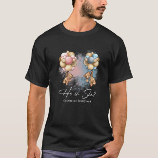 T-shirt Bears Balloons Cousin peut attendre prématurément