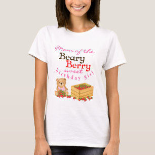 T-shirt Beary Berry Sweet Cub's Strawberries Maman Anniver
