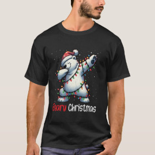 T-shirt Beary Christmas Dabbing Polaire Ours Père Noël Hat