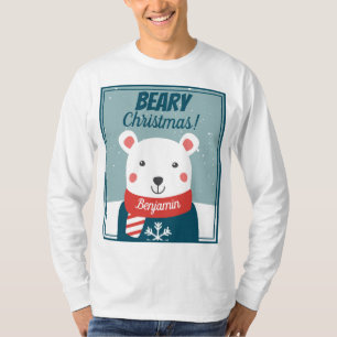 T-shirt Beary Christmas mignon dessin animé ours polaire a