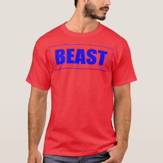 T-shirt Beast Gym Motivation Blue Color Fitness Workout S