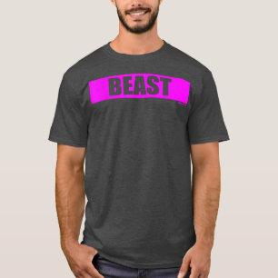 T-shirt Beast Gym Motivation Pink Color Training Fitness
