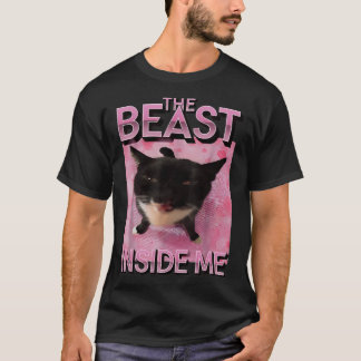 T-shirt Beast Inside Me Cat Meme