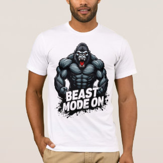 T-shirt Beast Mode On – Power Unleashed Gym Tee