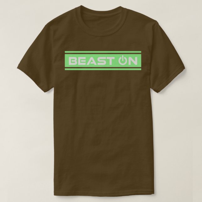 T-shirt Beast On Green Mint Fitness Fitness Fitness Fitnes (Design devant)