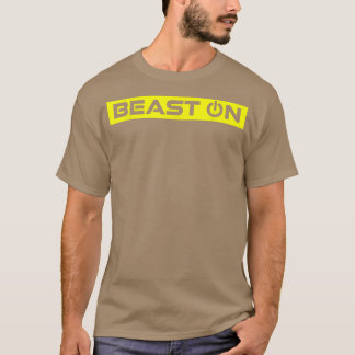 T-shirt Beast On Yellow Gym Fitness Workout Gym Saying Mot